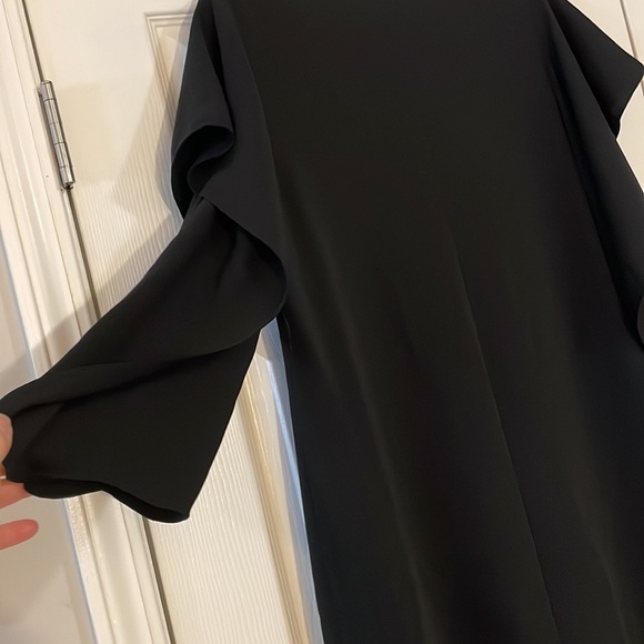 Trina Turk Hiroshi Ruffle Sleeve Black Dress Large - Picture 6 of 7